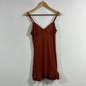 No Boundaries Y2K Dainty Hoco Ribbed Mini Dress Fairy Lace Trim Medium 8-10